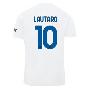 Inter Milan Lautaro Martinez #10 Replika Udebanetrøje 2023-24 Kortærmet